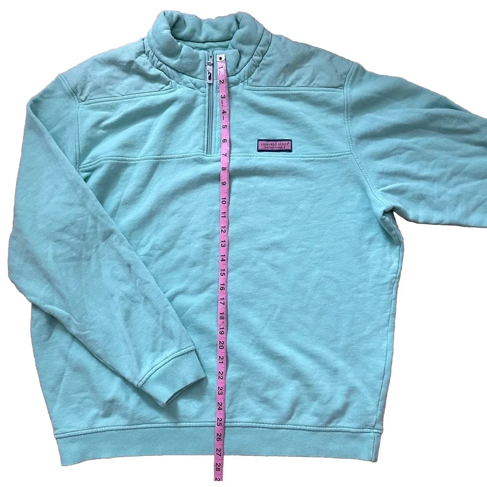 Vineyard Vines Sweater Men's‎ XL Mint Green Heavy Pullover Quarter Zip Sweater